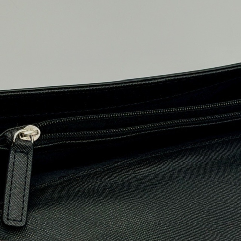 Michael Kors Black Pebbled Leather Continental Wallet Contrast Stitching Logo - Picture 9 of 9